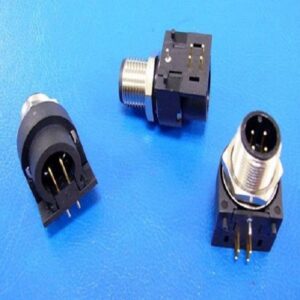 M12 A-code 4Pin Male 90° Front Panel Mount Connector