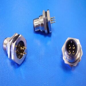 M12 A-code 4Pin Male Front Panel Mount Connector