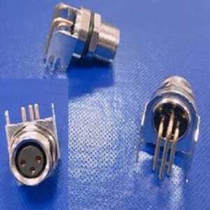 M8 3Pin Female 90° Front Panel Mount Connector
