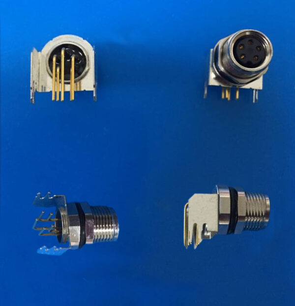 M8 5Pin Female 90° Panel Mount Connector