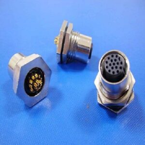 M12 A-code 17Pin Female Panel Mount Connector, PG9