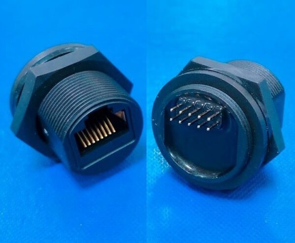 waterproof platic RJ45 female connector