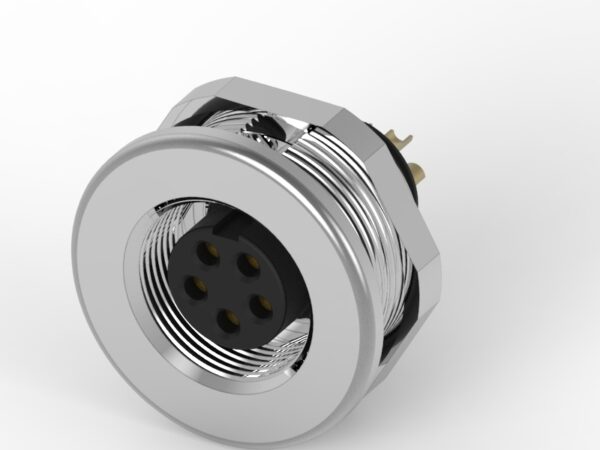 M9 5Pin Female Rear Panel Mount Connector