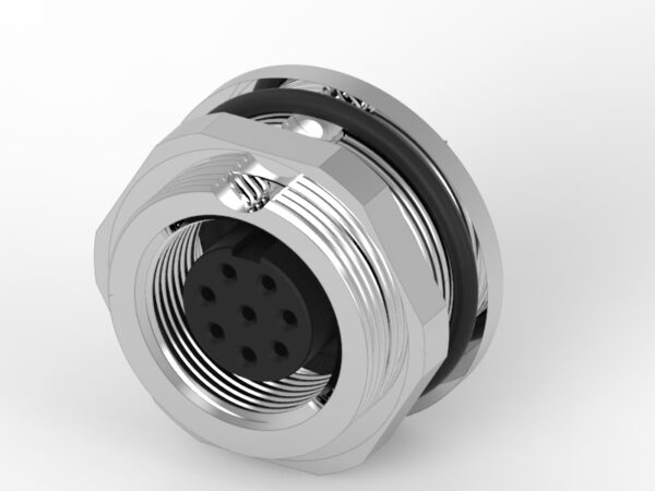 M9 8pin Female Front Panel Mount Connector