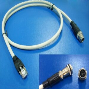 M12 X-code 8pin Male to Cat6A RJ45 Cable Assembly