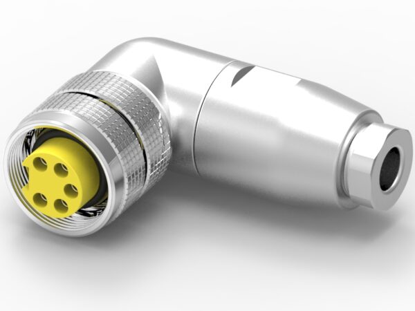 M23 5Pin Female 90° Field Attachable Connector