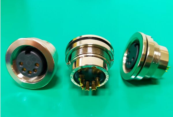 M16 Female Rear Panel Mount Connector