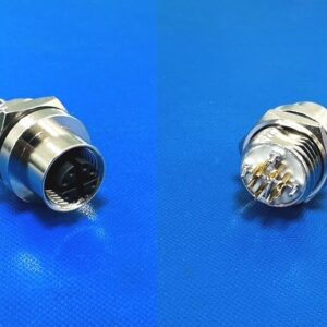 M12 X-code 8Pin Female Rear Panel Mount Connector