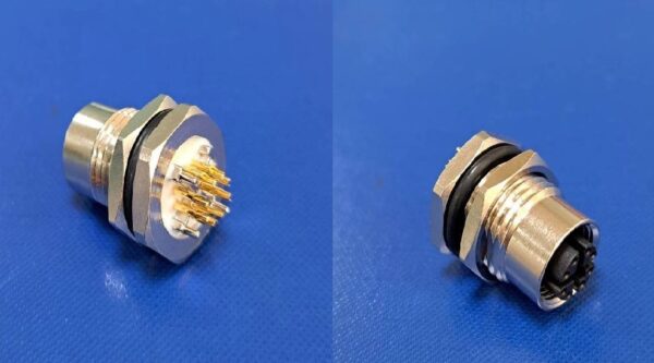 M12 X-code 8Pin Female Panel Mount Connector