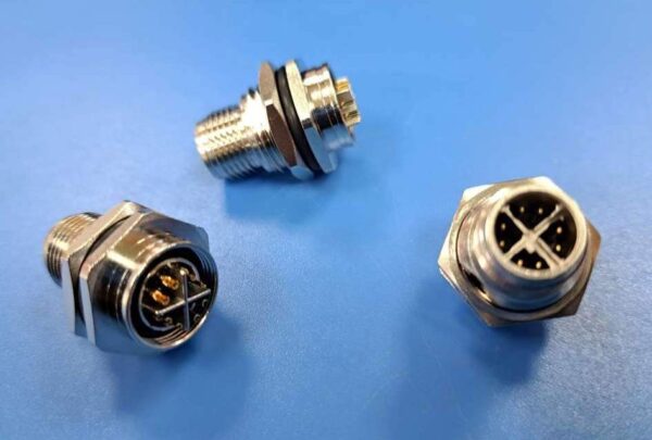 M12 X-code 8Pin Male Panel Mount Connector