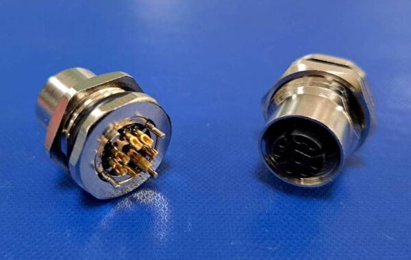 M12 Y-code 8Pin Female Panel Mount Connector