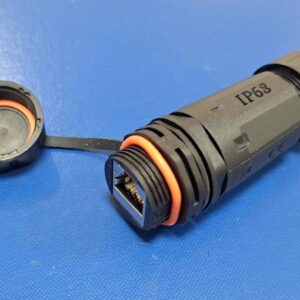 Cat6A RJ45 Waterproof Inline Coupler with Cap