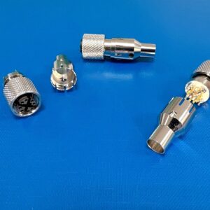 M12 X-code 8Pin Female Shielded Connector for Cable Assembly (with Back Shell)